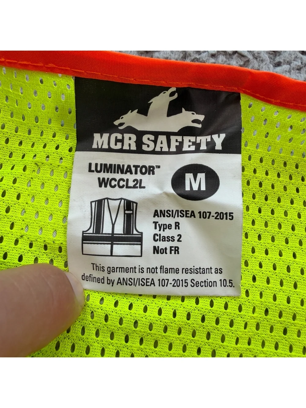 MCR Safety Luminator Class 2 Hi Vis Reflective Mesh Work Vest Medium